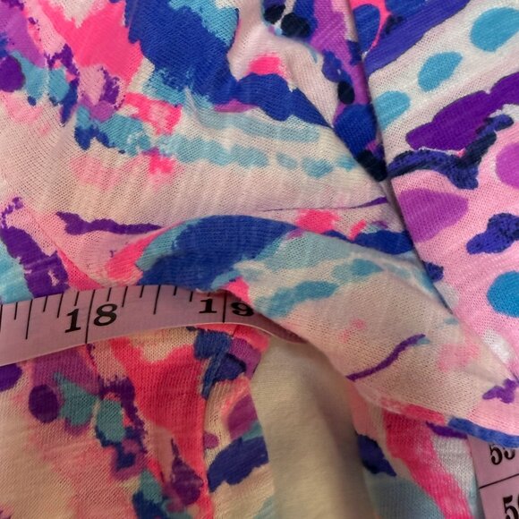 Lilly Pulitzer Sleeved Essie Dress Coral Shell Out Large, EUC - Picture 11 of 12